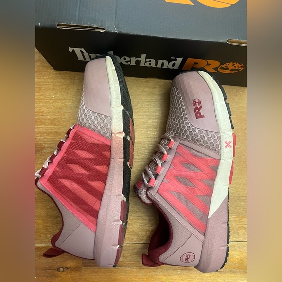 Timberland PRO Women's Pink and Red Sneakers - Picture 3 of 8